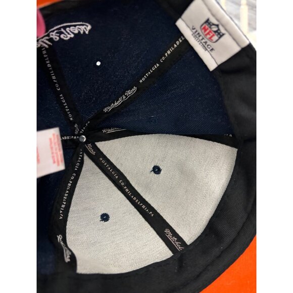 Mitchell & Ness Chicago Bears Adjustable Fit Snapback Hat Navy/Orange - Picture 14 of 16